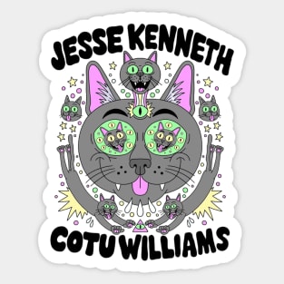 JKCW CAT LOGO Joey Souza Art Sticker